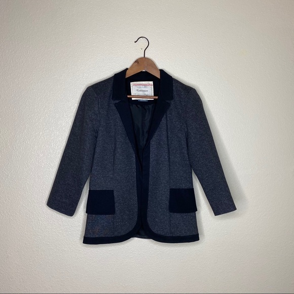 LAST CHANCE MOVING 12/18 Anthropologie Cartonnier Gray Peplum Ruffle Blazer - Picture 3 of 10